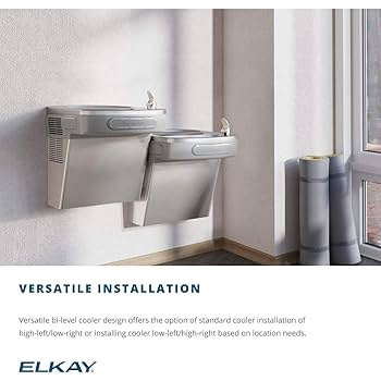 Amazon.com: Elkay LZSTL8LC Versatile Cooler Wall Mount Bi